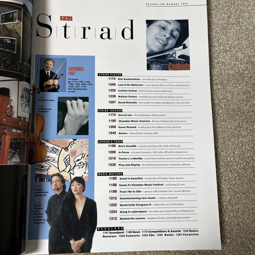 The Strad Magazine Nov 1997 US Pioneers The Outsider Aaron Rosand - Picture 2 of 3